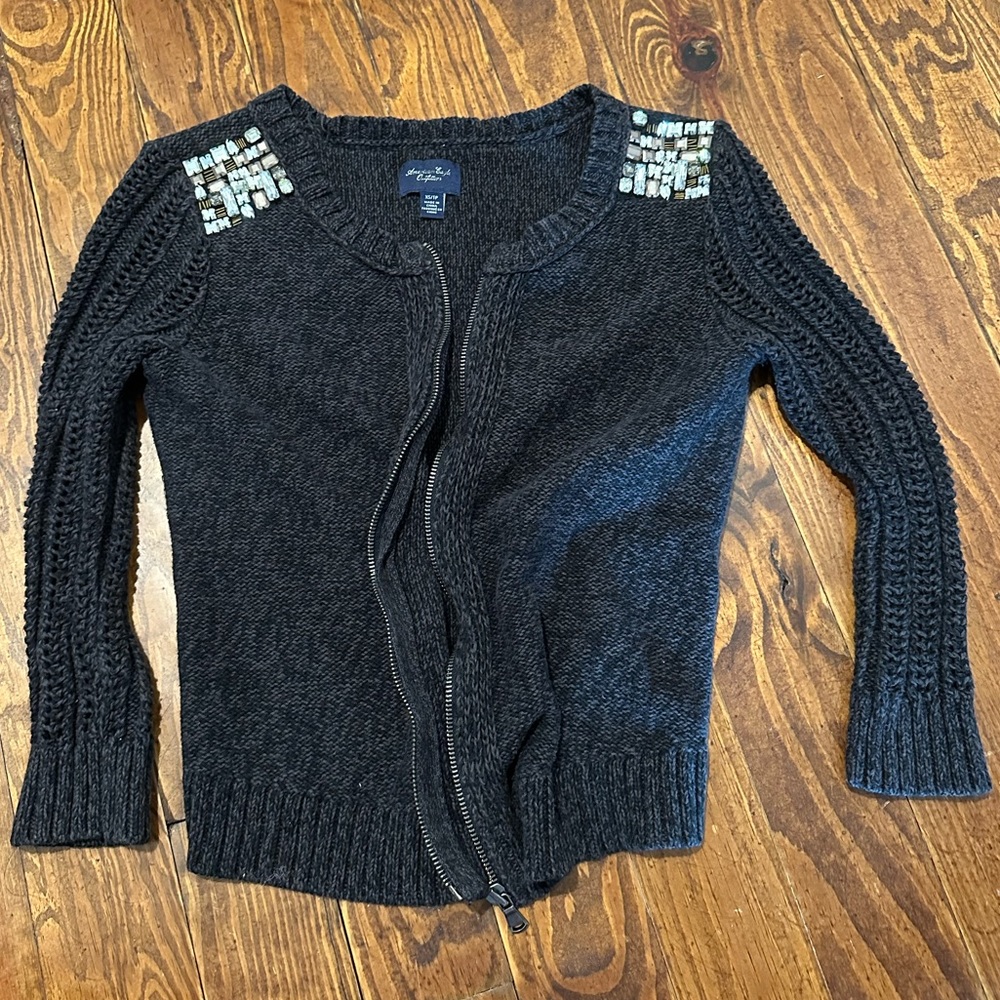 American Eagle blackish grey knit cardigan/jacket🖤